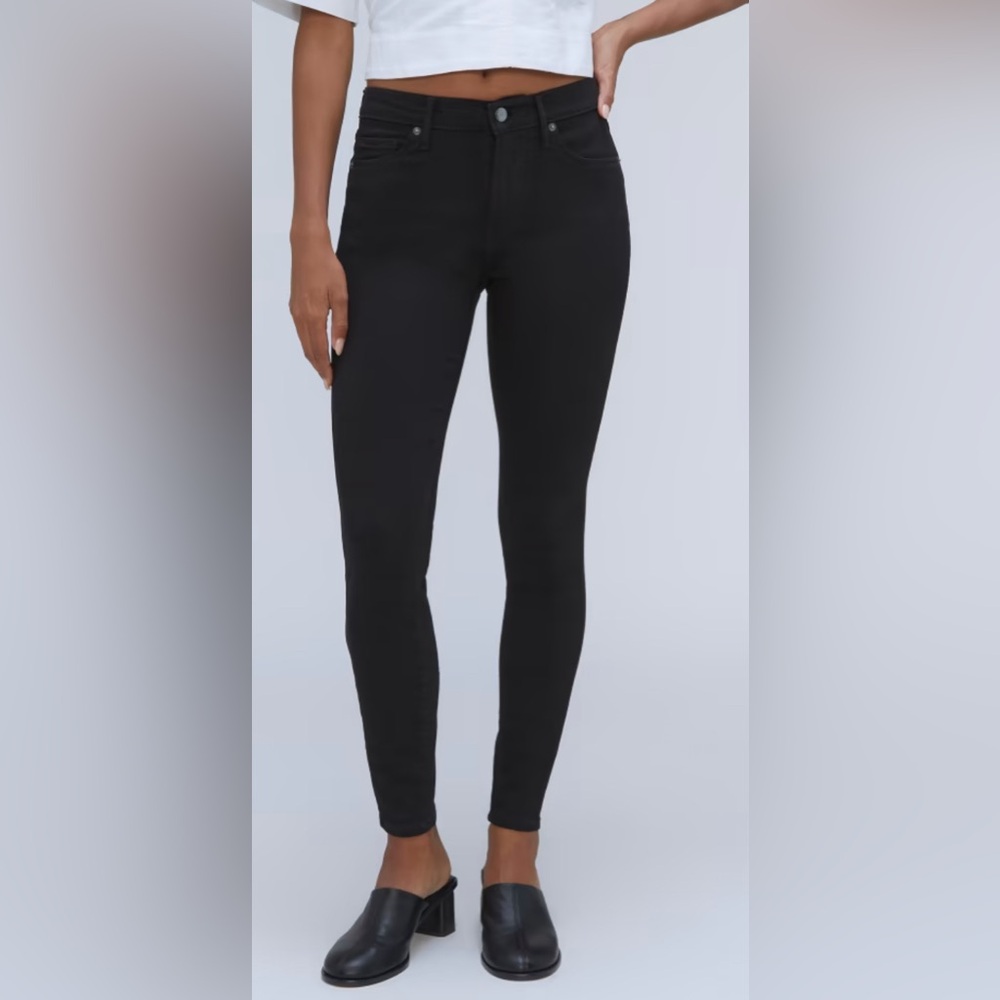 Everlane Womens 25 Jeans Skinny Mid-Rise Stretch Black NWT